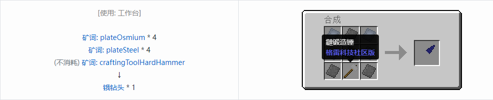 我的世界格雷科技社区版部件合成表大全