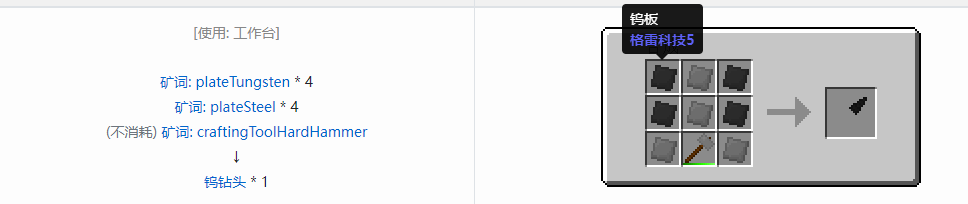 我的世界格雷科技社区版部件合成表大全