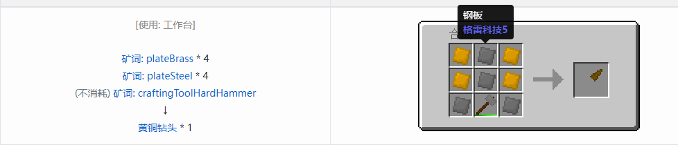 我的世界格雷科技社区版部件合成表大全