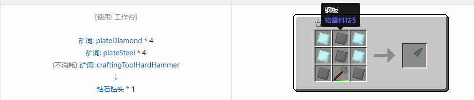 我的世界格雷科技社区版部件合成表大全