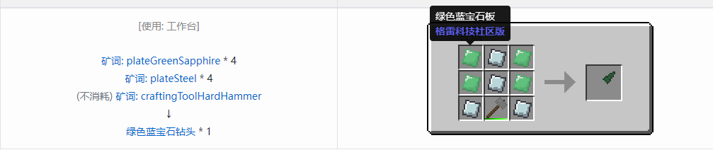 我的世界格雷科技社区版部件合成表大全