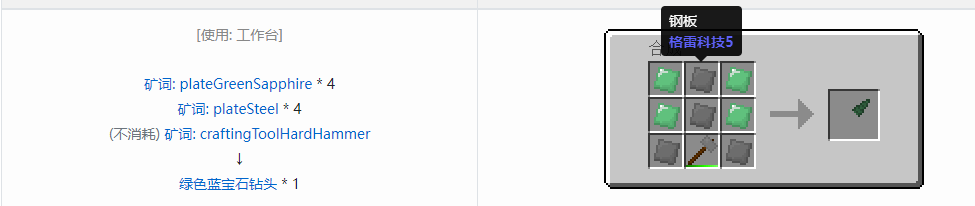 我的世界格雷科技社区版部件合成表大全