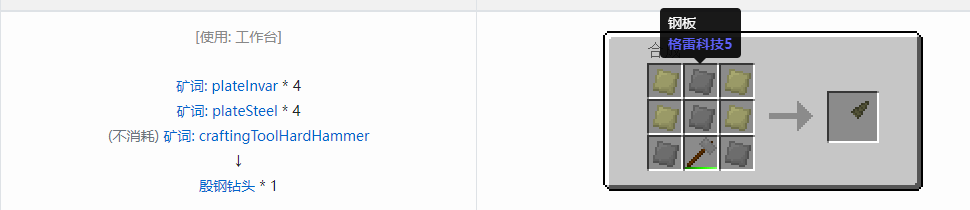 我的世界格雷科技社区版部件合成表大全
