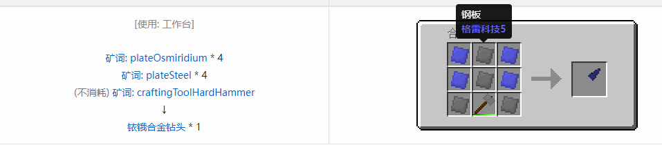 我的世界格雷科技社区版部件合成表大全