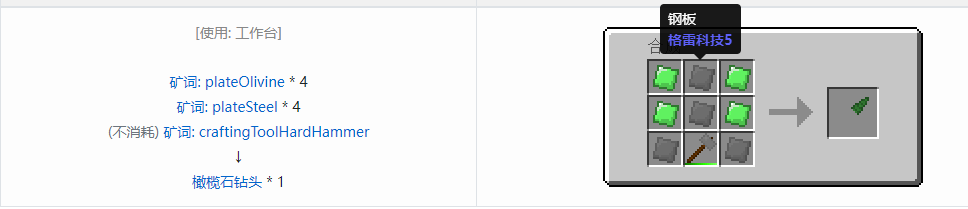 我的世界格雷科技社区版部件合成表大全
