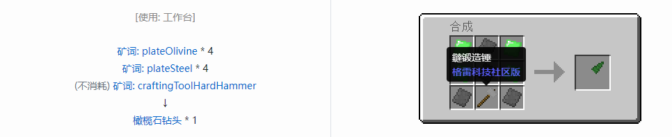 我的世界格雷科技社区版部件合成表大全