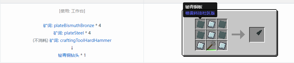 我的世界格雷科技社区版部件合成表大全