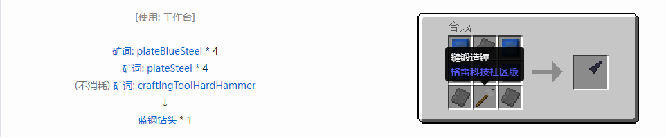 我的世界格雷科技社区版部件合成表大全