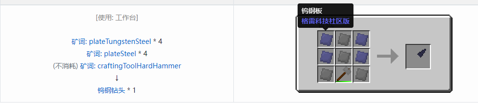 我的世界格雷科技社区版部件合成表大全