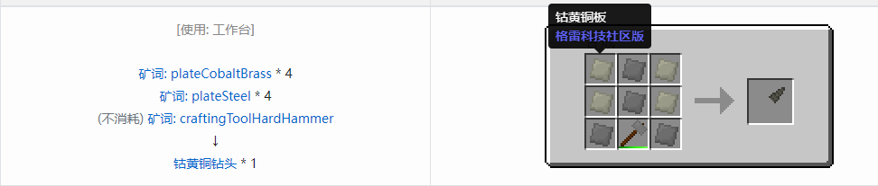 我的世界格雷科技社区版部件合成表大全