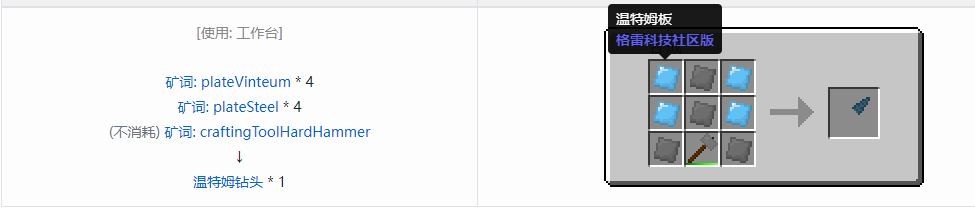 我的世界格雷科技社区版部件合成表大全