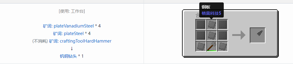 我的世界格雷科技社区版部件合成表大全