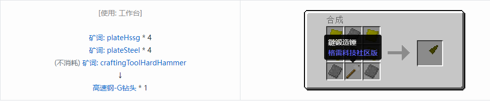 我的世界格雷科技社区版部件合成表大全