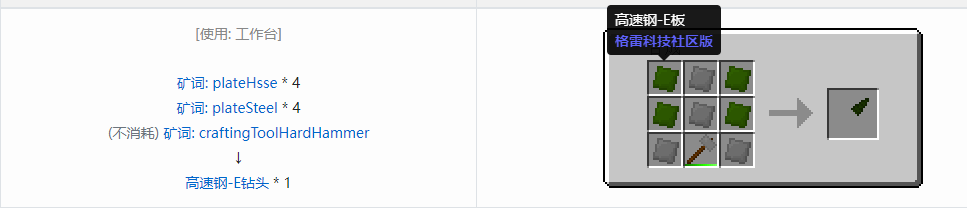 我的世界格雷科技社区版部件合成表大全