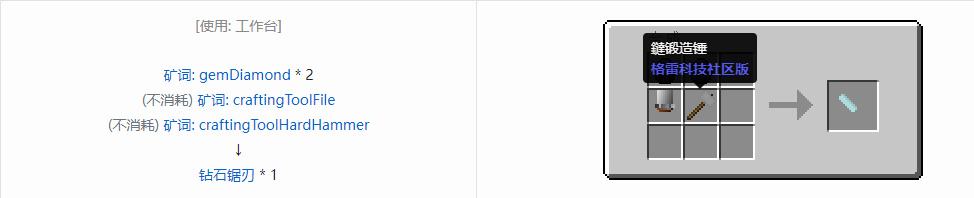 我的世界格雷科技社区版部件合成表大全