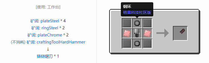 我的世界格雷科技社区版部件合成表大全