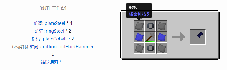 我的世界格雷科技社区版部件合成表大全