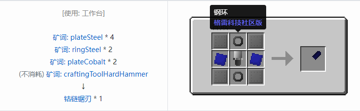 我的世界格雷科技社区版部件合成表大全
