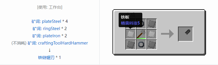 我的世界格雷科技社区版部件合成表大全
