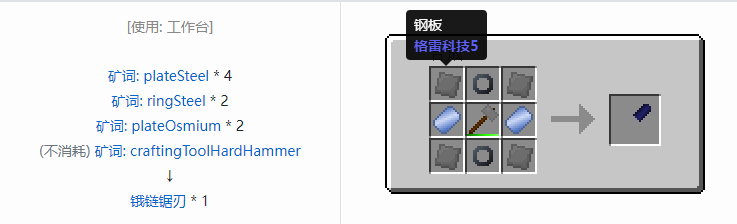 我的世界格雷科技社区版部件合成表大全