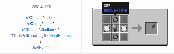 我的世界格雷科技社区版部件合成表大全