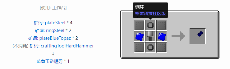 我的世界格雷科技社区版部件合成表大全
