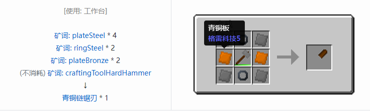 我的世界格雷科技社区版部件合成表大全