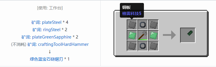 我的世界格雷科技社区版部件合成表大全