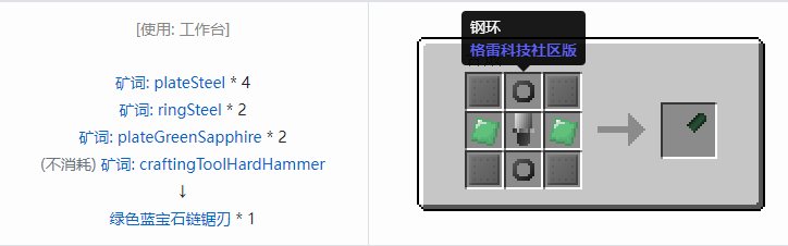 我的世界格雷科技社区版部件合成表大全