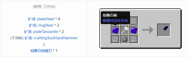 我的世界格雷科技社区版部件合成表大全