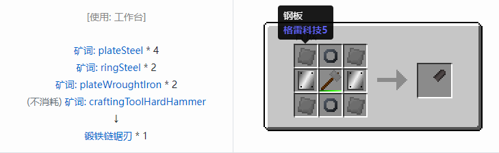 我的世界格雷科技社区版部件合成表大全