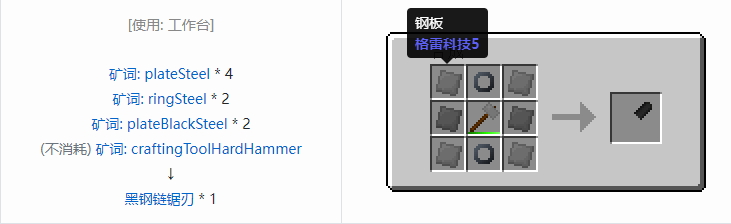 我的世界格雷科技社区版部件合成表大全