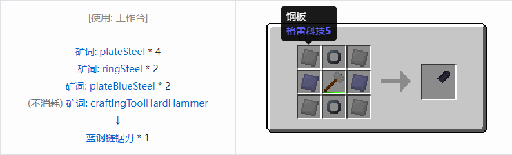 我的世界格雷科技社区版部件合成表大全