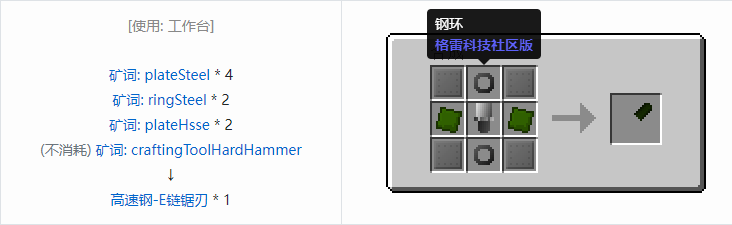 我的世界格雷科技社区版部件合成表大全