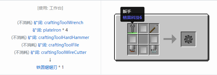 我的世界格雷科技社区版部件合成表大全