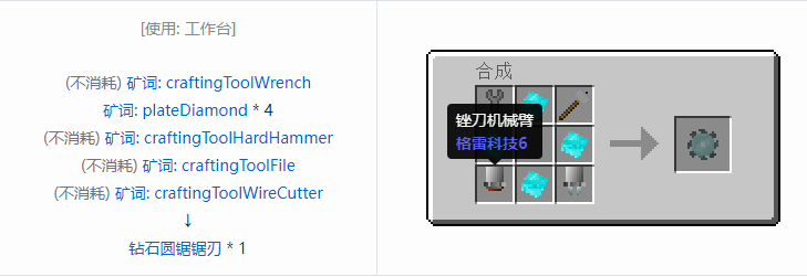 我的世界格雷科技社区版部件合成表大全