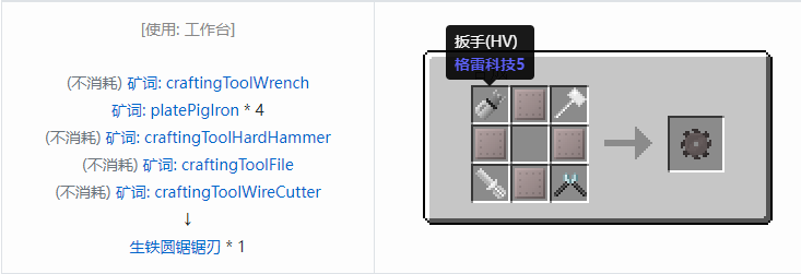 我的世界格雷科技社区版部件合成表大全