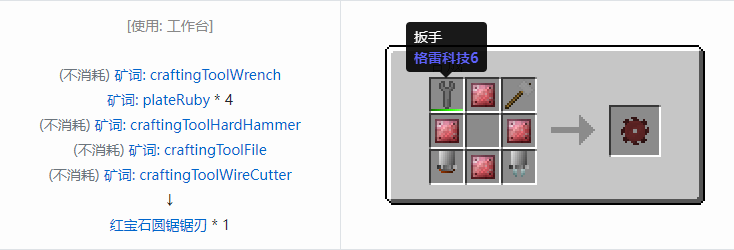 我的世界格雷科技社区版部件合成表大全