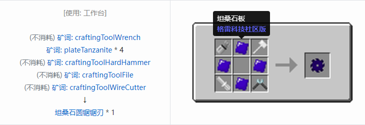 我的世界格雷科技社区版部件合成表大全
