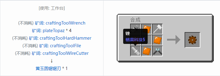 我的世界格雷科技社区版部件合成表大全