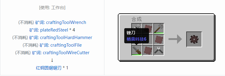 我的世界格雷科技社区版部件合成表大全