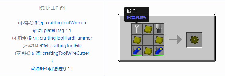 我的世界格雷科技社区版部件合成表大全