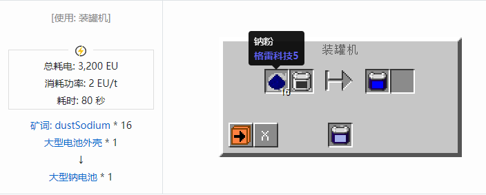 我的世界格雷科技社区版储电设备合成表大全