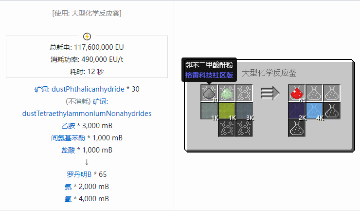 我的世界格雷科技社区版流体合成表大全