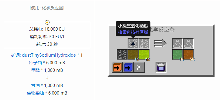 我的世界格雷科技社区版流体合成表大全