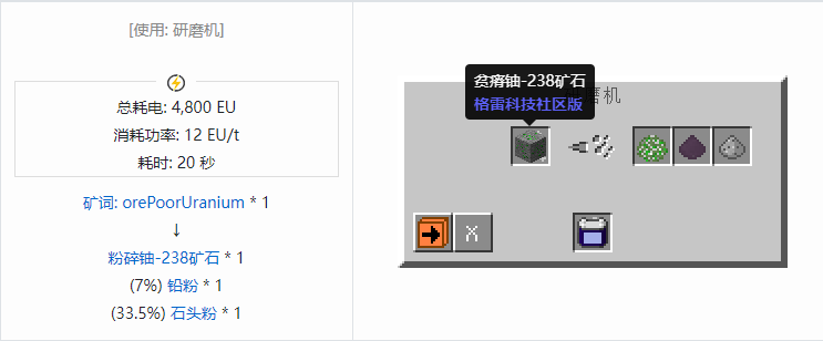 我的世界格雷科技社区版粉碎矿石合成表大全