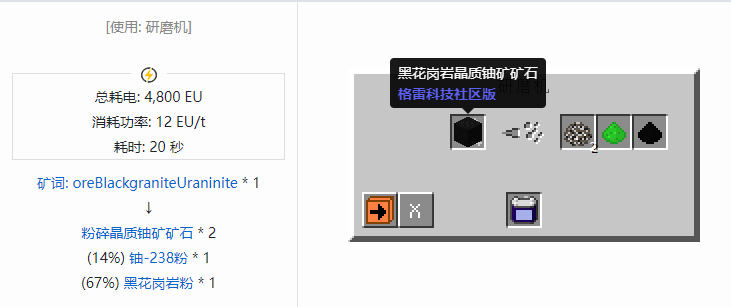 我的世界格雷科技社区版粉碎矿石合成表大全