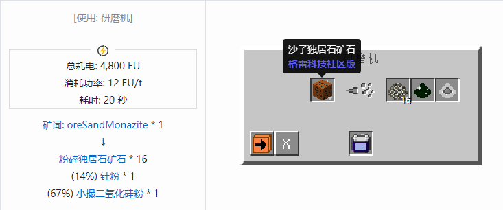 我的世界格雷科技社区版材料合成表大全