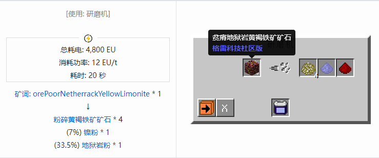 我的世界格雷科技社区版粉碎矿石合成表大全