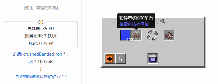 我的世界格雷科技社区版纯净的粉碎矿石合成表大全